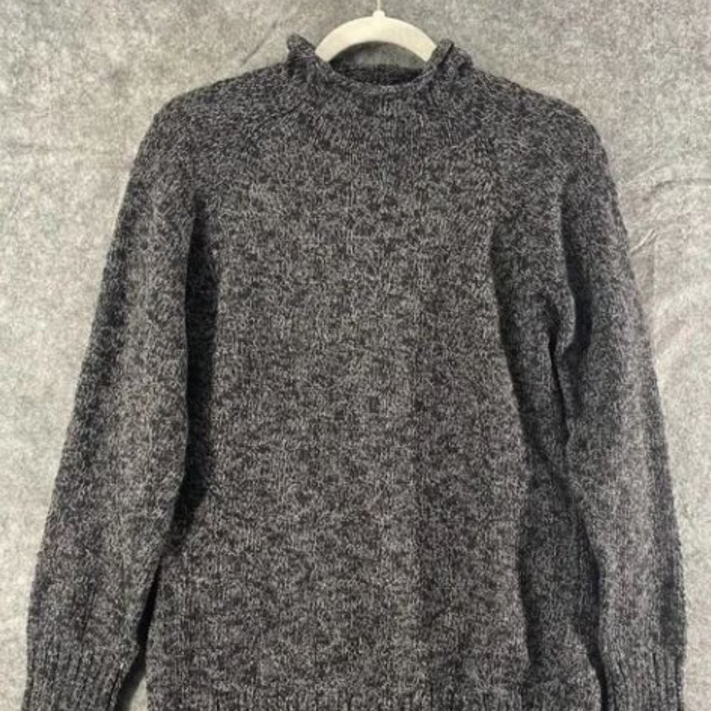 TWO L.L. Bean Women's Cotton Ragg Sweater Funnelneck Pullovers